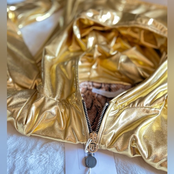 Sport Goddess Alert!Luxurious Brand New Sport Gold Jacket Made in Italy Size L - Picture 6 of 16